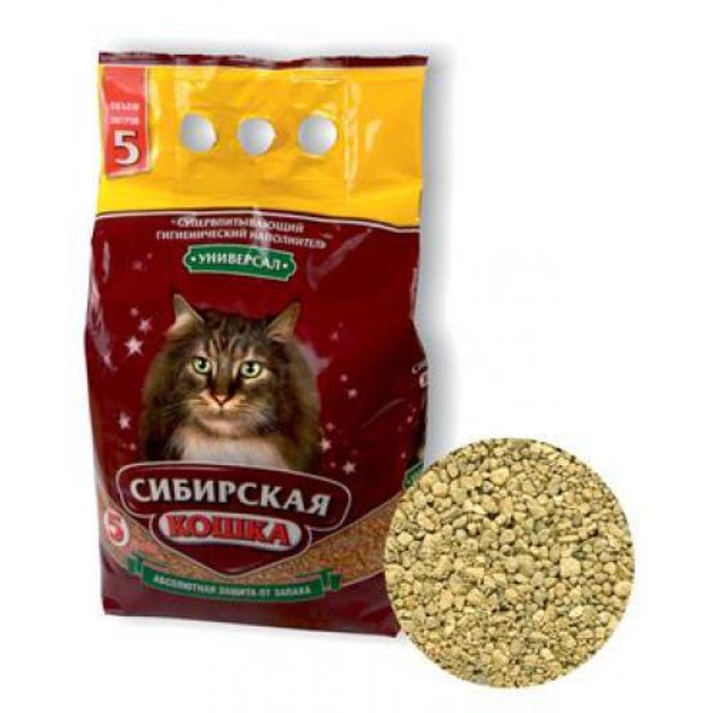 Наполнитель для кошек, Сибирская Кошка, Универсал 5л