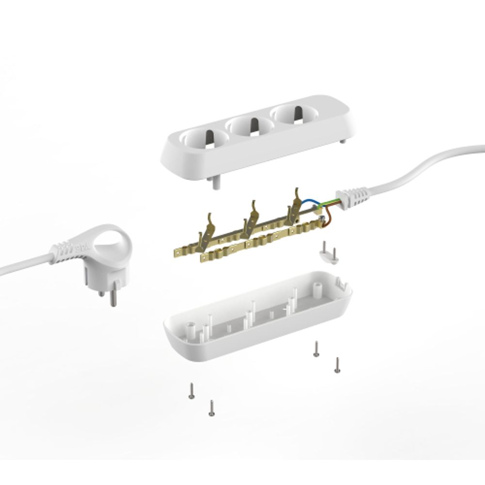 Удлинитель электрический ЭРА UDL-16-330-E Greenline 3 розетки с заземлением 3м ПВС 3x1мм2 | Электротовары