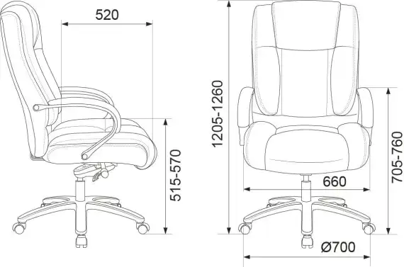Кресло руководителя Бюрократ T-9925SL Fabric черный Holland 75 крестов. металл хром