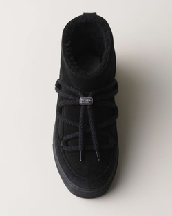 Замшевые полусапоги INUIKII Sneaker Classic Low Black на меху