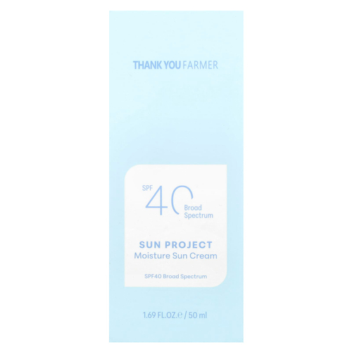 Thank You Farmer, Увлажняющий солнцезащитный крем Sun Project, SPF 40, 50 мл (1,69 жидк. Унции)