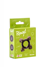 Эрекционное кольцо Rings Screw black (Цвет: черный)
