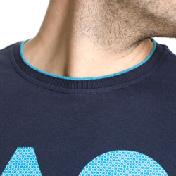 Мужское теннисное поло Australian Open AO Stack Print Core Logo T-Shirt Men - Dark Blue, Blue