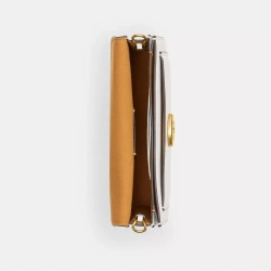 COACH СУМКА ЧЕРЕЗ ПЛЕЧО TABBY 19 С ЦЕПОЧКОЙ, БЕЛЫЙ