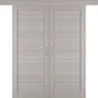 Фото обратной стороны двустворчатой двери купе 32Х stone oak с зеркалом с одной стороны