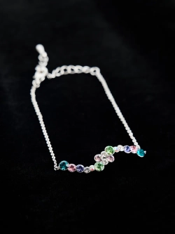 Браслет Млечный путь с разноцветными кристаллами Swarovski