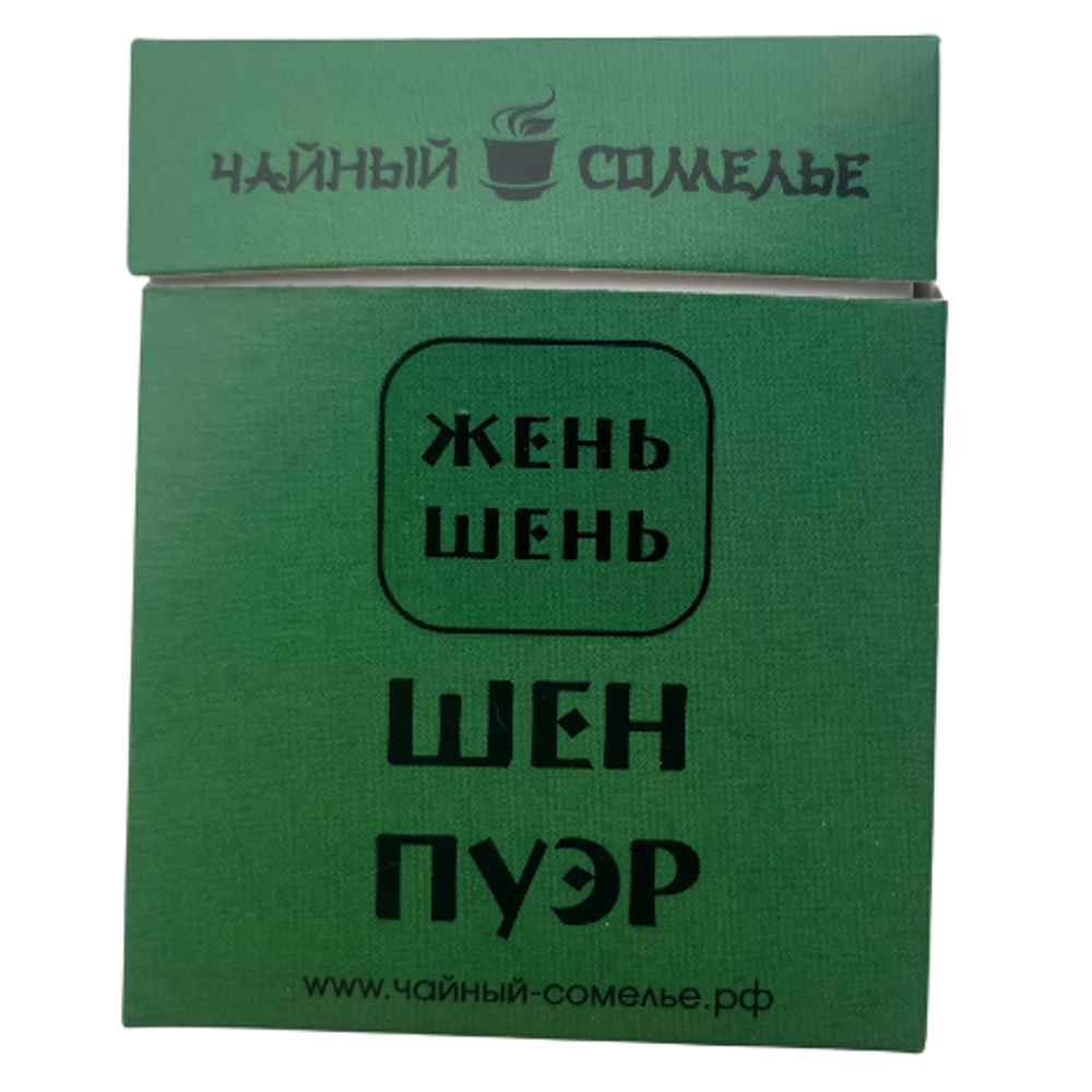 Шен Пуэр. Пластинка с корнем Жень шеня. 5 шт. 25 г.