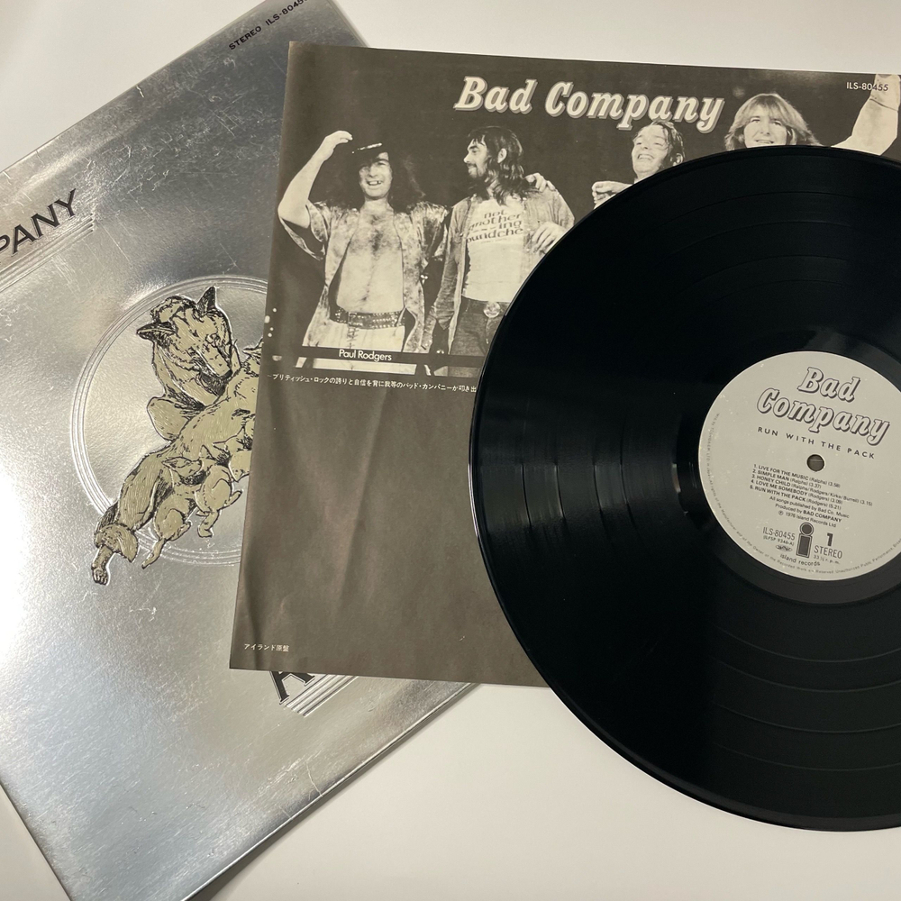 Винтажная виниловая пластинка LP Bad Company Run With The Pack (Япония 1976) (Без Оби)