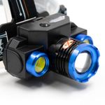 Фонарь налобный "СИБИРСКИЙ СЛЕДОПЫТ-Люкс", 1 LED + 2 COB, zoom, аккум.1x2000mAh/120/