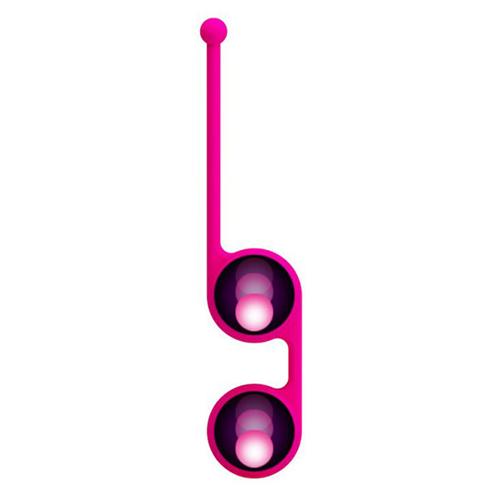 Ярко-розовые вагинальные шарики 3,5см Pretty Love Kegel Tighten Up III BI-014493