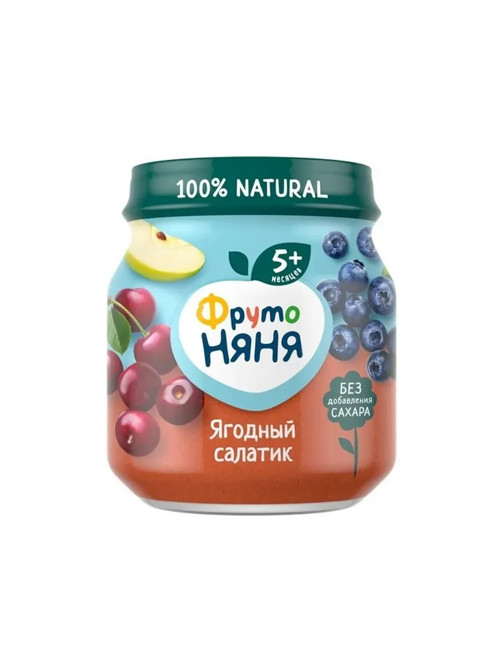 «Ф-Н» 100 г пюре «Ягодный салатик с аронией» (6 шт)