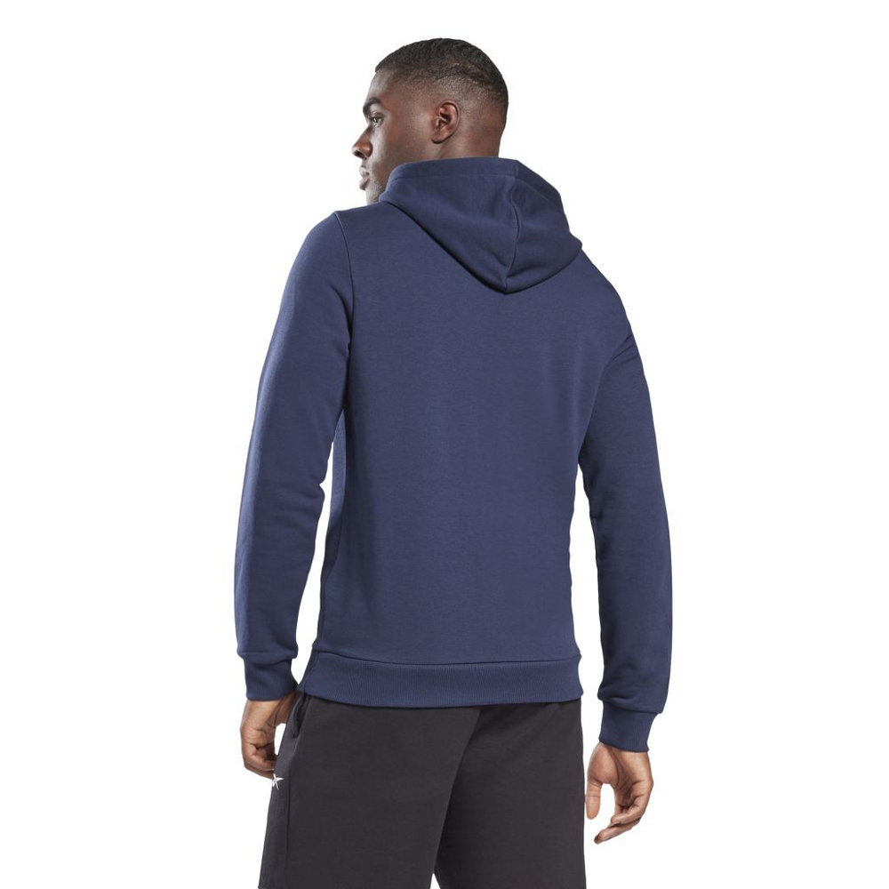 Мужская теннисная кофта Reebok Identity Big Logo Hoodie - vector navy