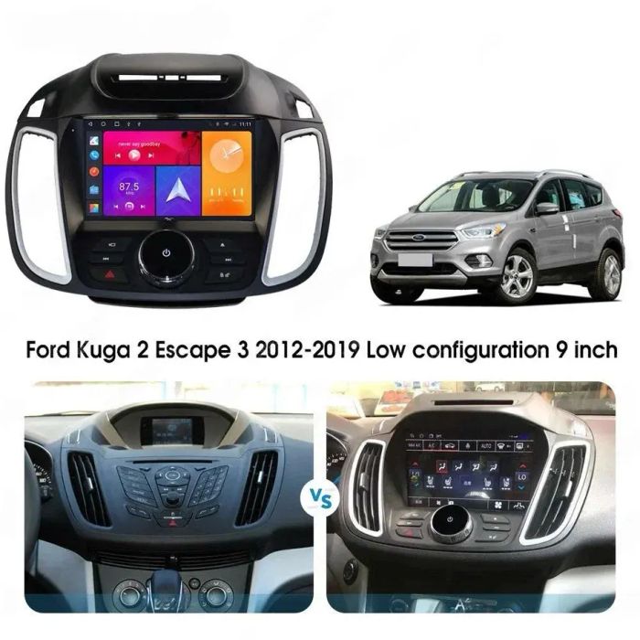 Магнитола для Ford Kuga 2 2012-2019 (без SYNC 3) - Kuberg SF-9203-1 Android 10, Carplay, 4G SIM-слот