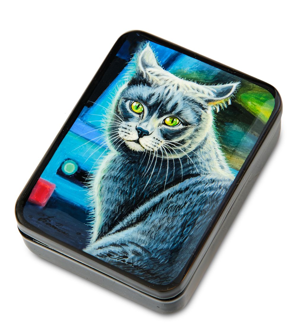 ШК-55/167-E Шкатулка «Котик» исп. Лидяева