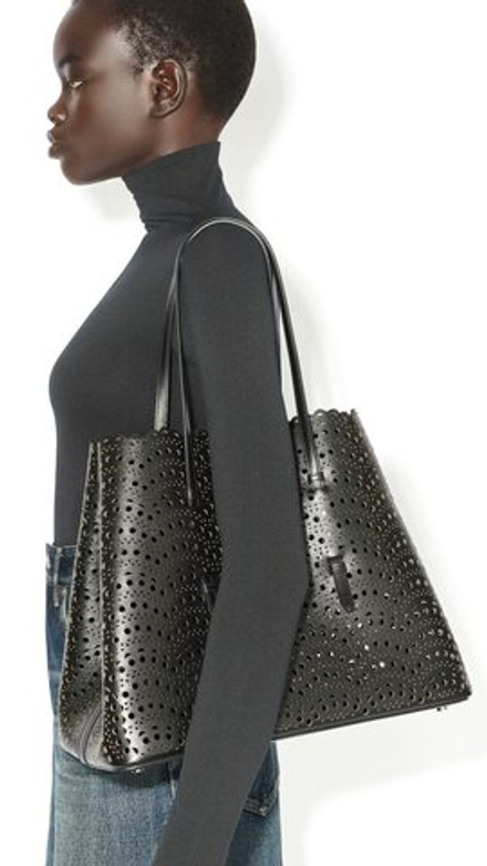 ALAÏA СУМКА MINA 37 ИЗ ТЕЛЯЧЬЕЙ КОЖИ, ЧЕРНЫЙ