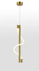 Светильник подвесной светодиодный NewRgy KT758-DW BRASS, 12 Вт, латунный