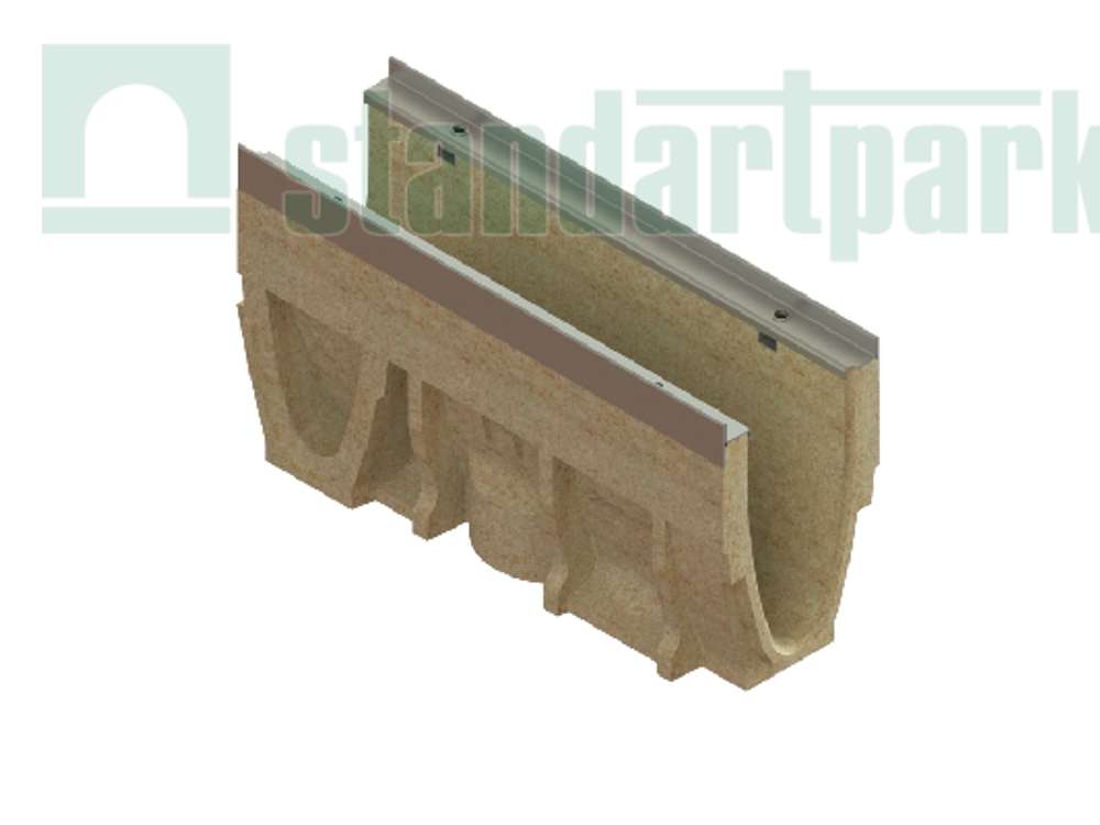 Лоток водоотводный полимербетонный CompoMax Drive DN100 h260 полуметровый 70671.05V