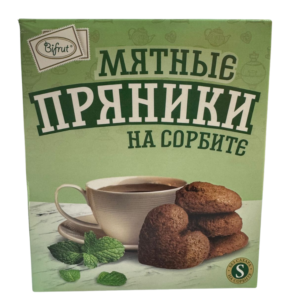 Пряники Bifrut мятные на сорбите 200 гр
