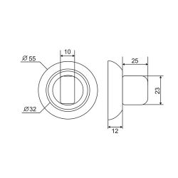 Ручка поворотная VETTORE BK 0705 GR графит