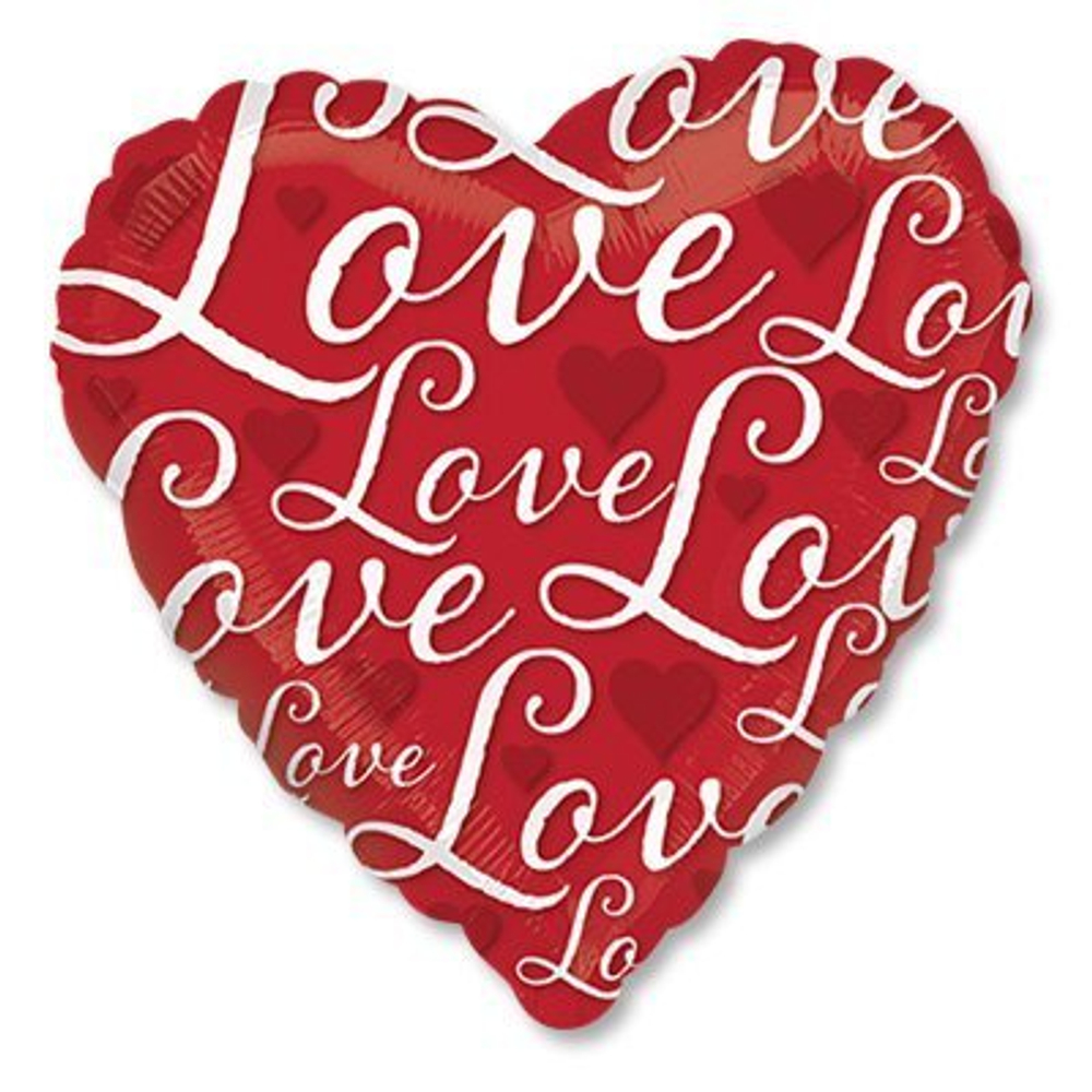Г Сердце С РИС 18" Love Сердце красное