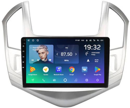 Магнитола для Chevrolet Cruze 1 2012-2015 (рамка серебро) - Teyes CC2 PLUS монитор 9" QLED, Android 10, Быстрая, SIM-слот