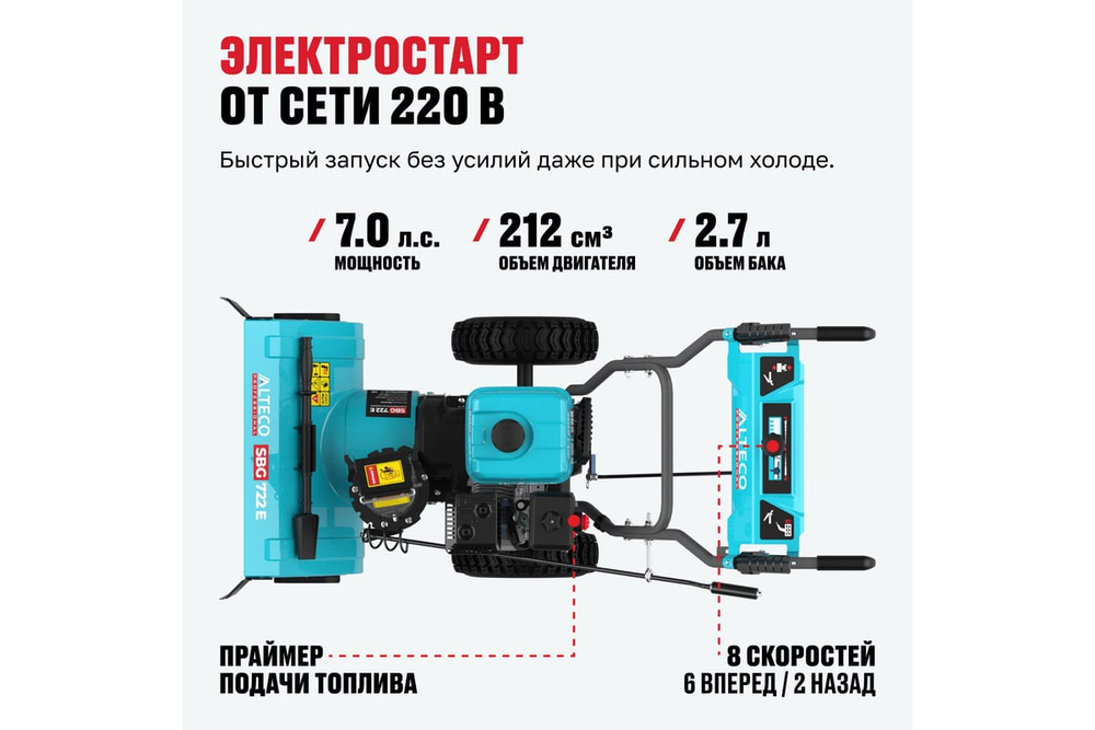 Снегоуборочная машина ALTECO SBG 722 E