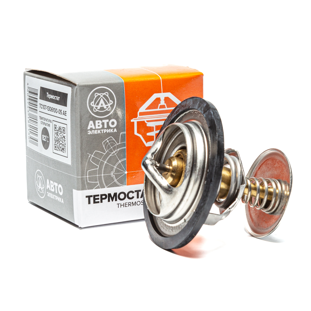 ТС107-1306100-05 AE Термостат 82°C, ГАЗ, КамАЗ, УРАЛ, дв. ЗМЗ, ЯМЗ, КамАЗ