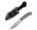 Нож Егерь Next, AUS10, G10, ножны ABS, оливковый, Saro