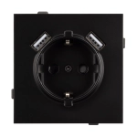 Механизм розетки с USB зарядкой SCT-TENDO-MUAA-PL-BK (230V, 16A) (Arlight, -)