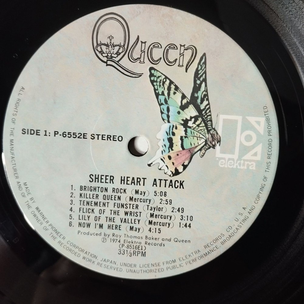 Винтажная виниловая пластинка LP Queen Sheer Heart Attack (Japan 1981) (No Obi) Brighton Rock
