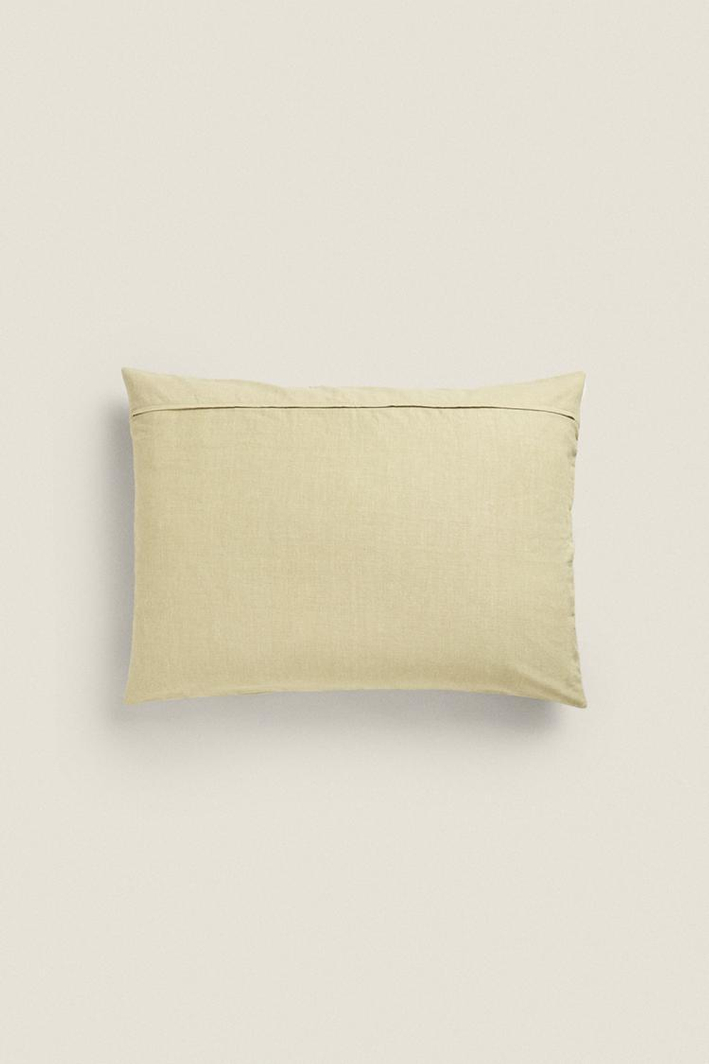 ZARA HOME ЧЕХОЛ ДЛЯ ДЕКОРАТИВНОЙ ПОДУШКИ С ВЫШИВКОЙ, СВЕТЛО-ЗЕЛЕНЫЙ