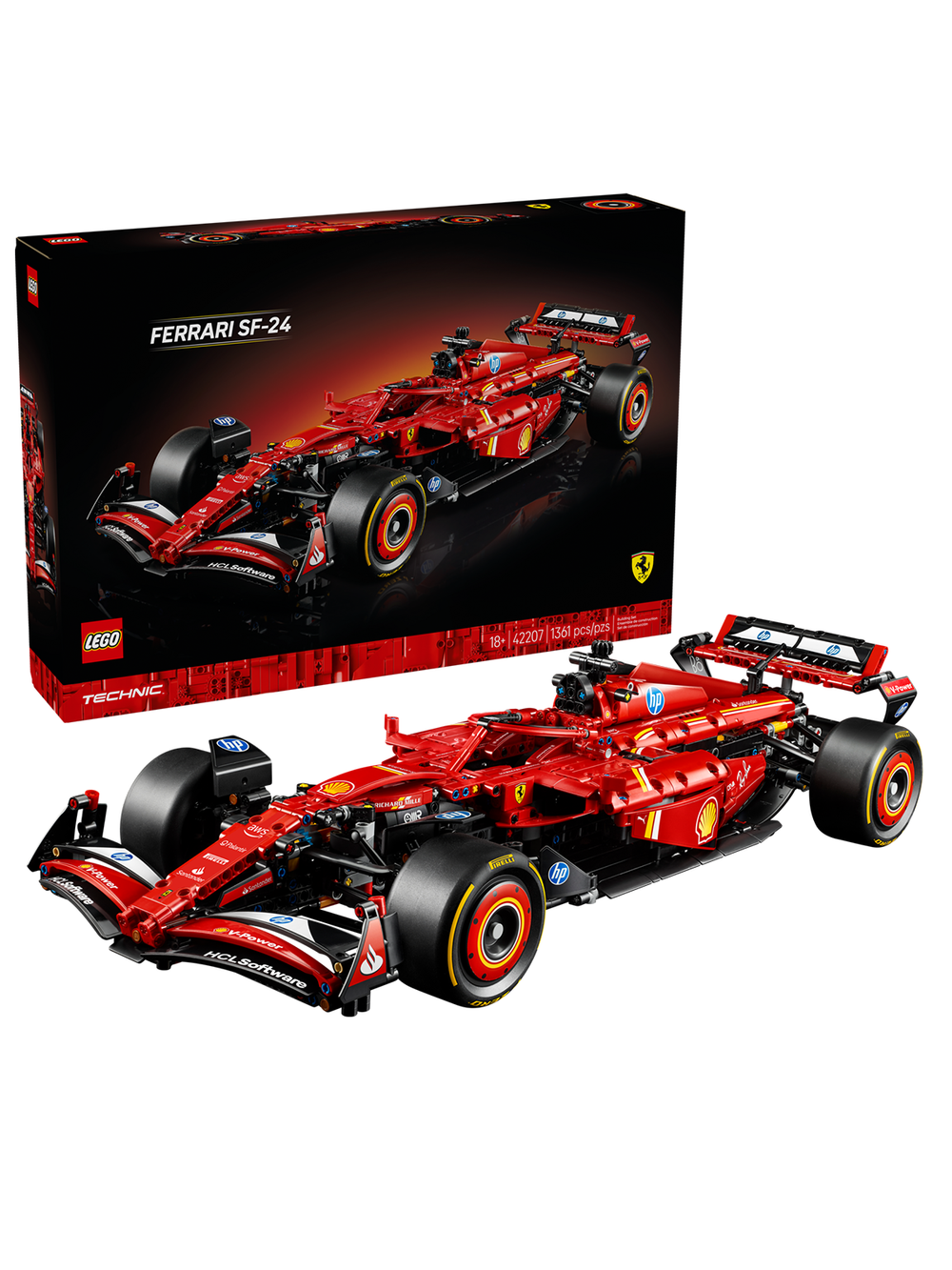 Конструктор LEGO Technic Гоночная машина Ferrari SF-24 F1 42207 | LEGO Technic Ferrari SF-24 F1 Car | 1 362 детали | 18+
