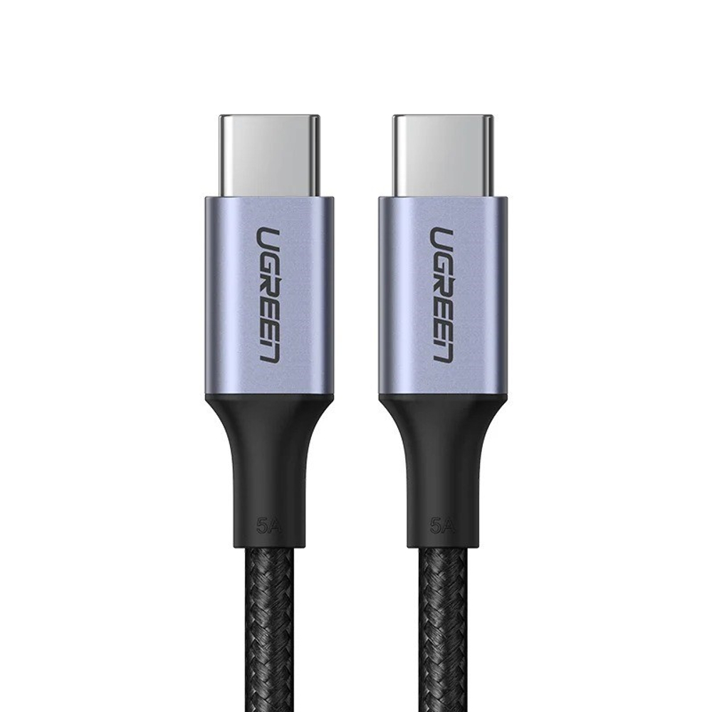 Usb Кабель-зарядка Type-C на Type-C Ugreen US316 5A 100W 1м серо-черный