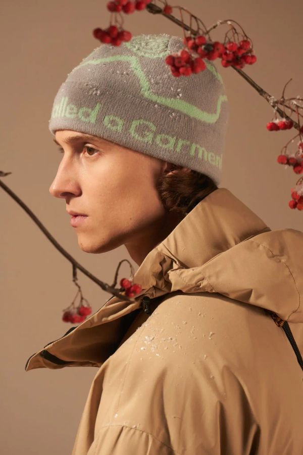 Шапка Pathway Logo Beanie серый / мятный - фото 3