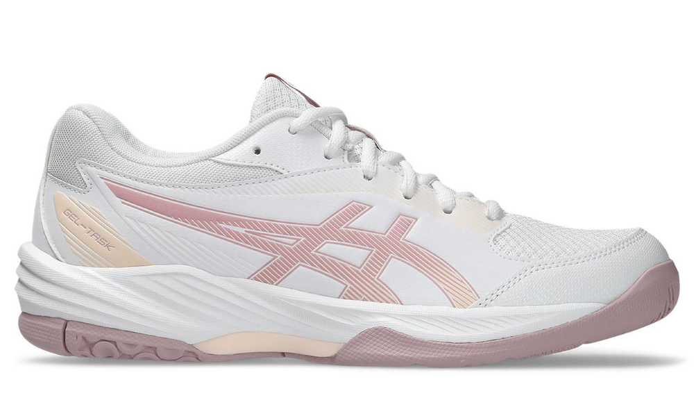Женские кроссовки для бадминтона/сквоша Asics Gel-Task 4 — white/morganite
