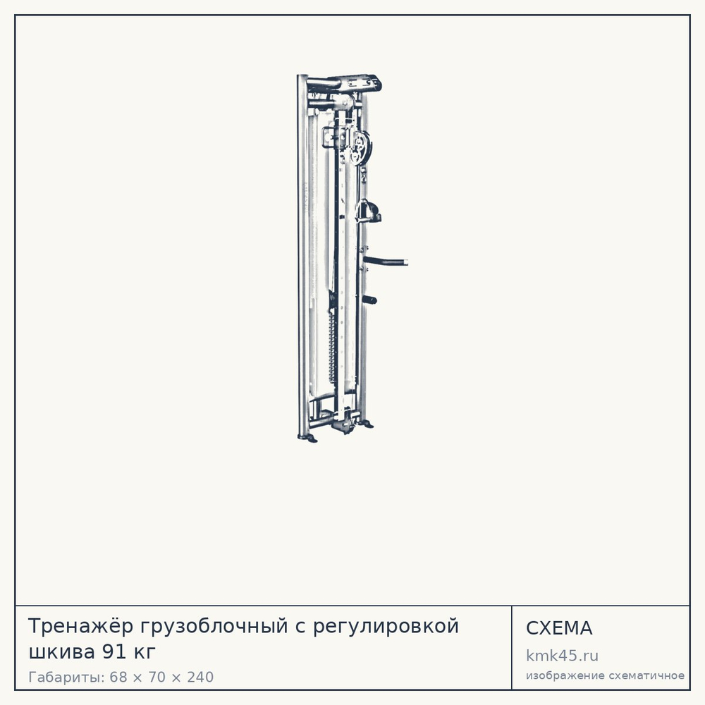 Тренажёр грузоблочный с регулировкой шкива 91 кг — от 278 000 ₽