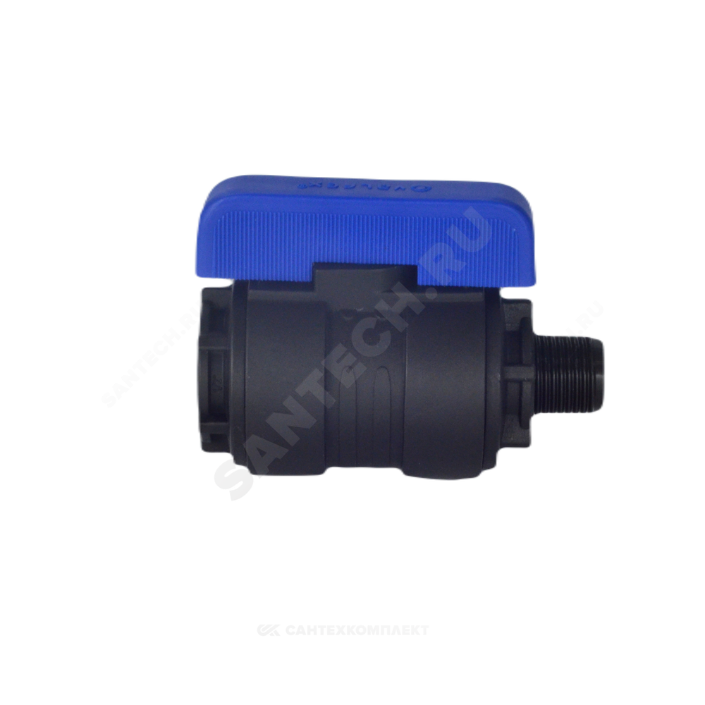 Кран шаровой компрессионный ПЭ Ду 46 1 1/2"x2" НР/ВР Ру16 VALFEX 1210012112200