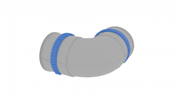 Отвод 90° Flexag FL110-PP90