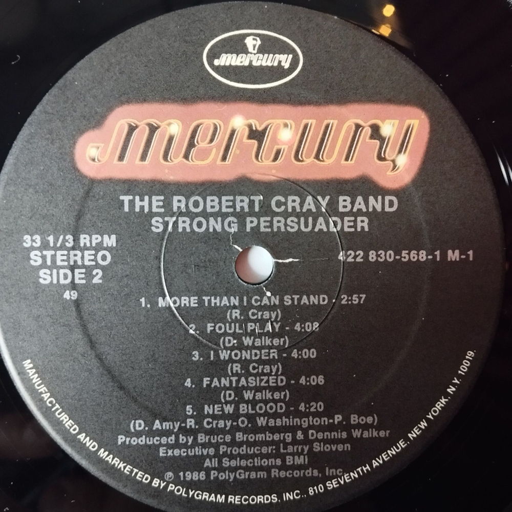 Винтажная виниловая пластинка LP Robert Cray Strong Persuader (USA 1986)