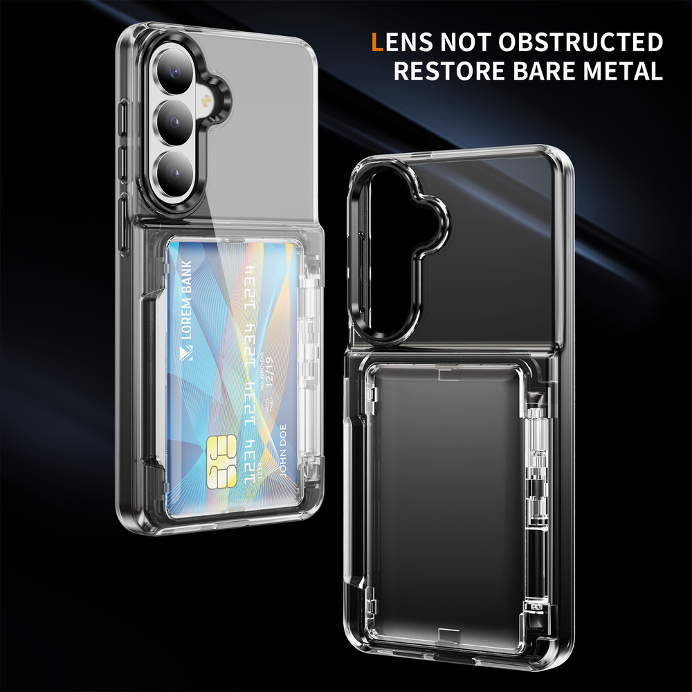 Прозрачный чехол Lumen Case с подставкой 2‑в‑1 и отделением для карт: Samsung Galaxy S26+