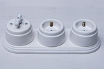 Подложка керамическая 3х-местн., белый, Арбат Interior Electric ПКА.3.01