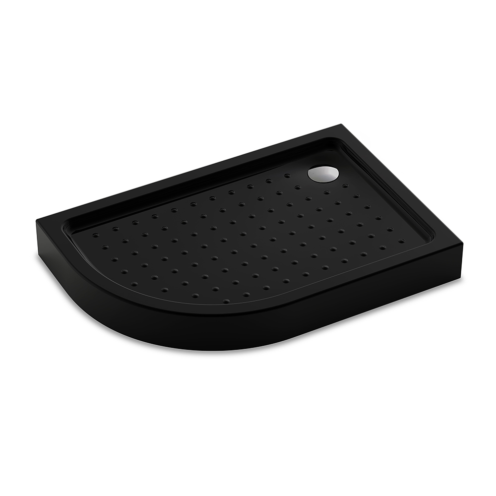 Душ. поддон Veconi TZ55RB Арт. TZ55RB-12080-C5 Акриловый (1200x800x150, черный, асимметричный, пр