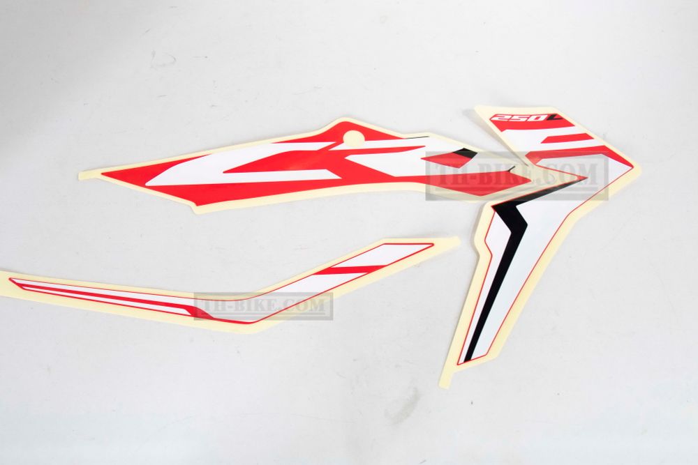 86193-KZZ-D10ZA. STRIPE, R. RR. SHROUD *TYPE1*. Honda CRF250L-M original decal on the radiator shroud