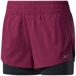 Женские Шорты теннисные Reebok Workout Ready Run 2 in 1 Short W - punch berry