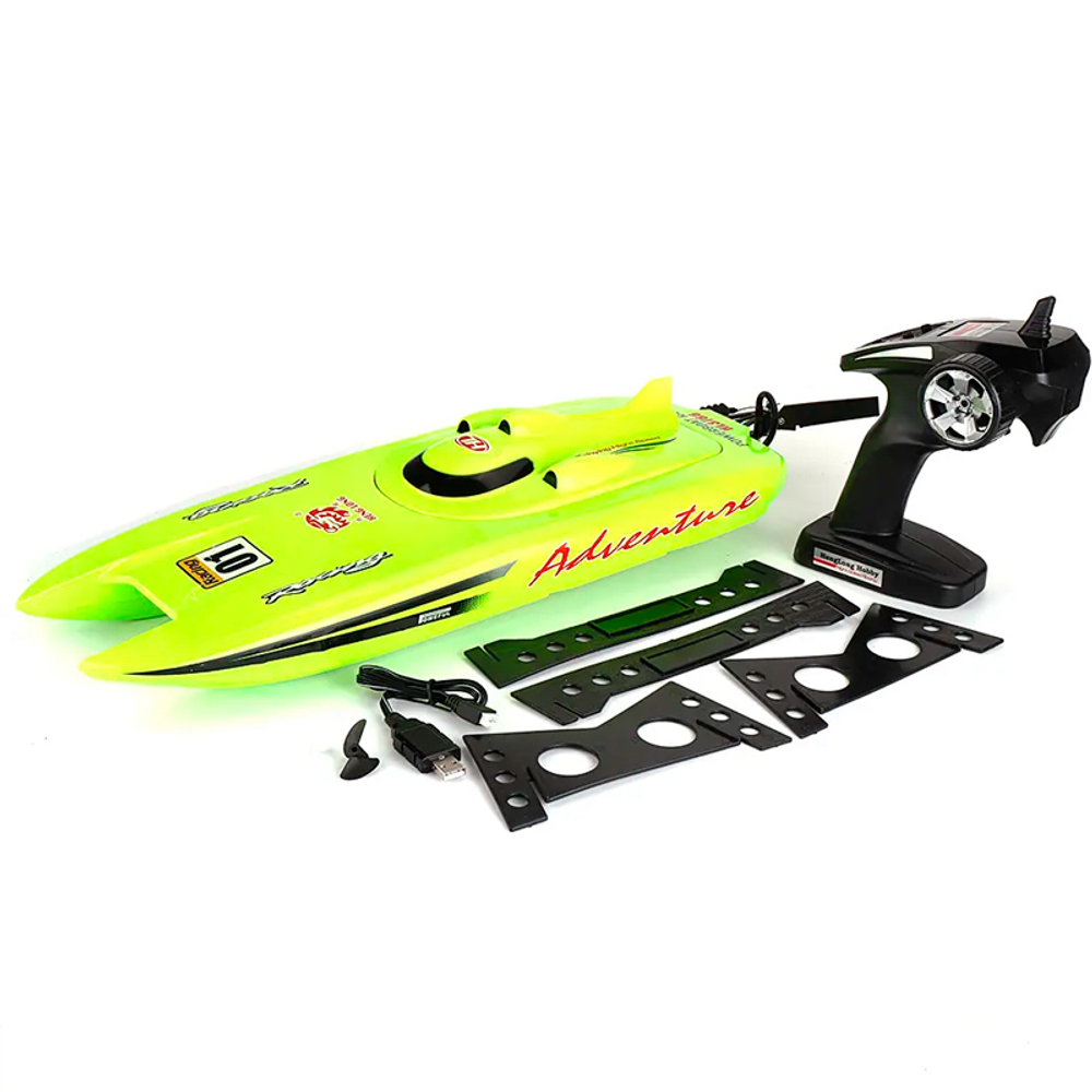 Радиоуправляемый гоночный катер Heng Long Adventure RTR 2.4GHz - HL3788-GREEN