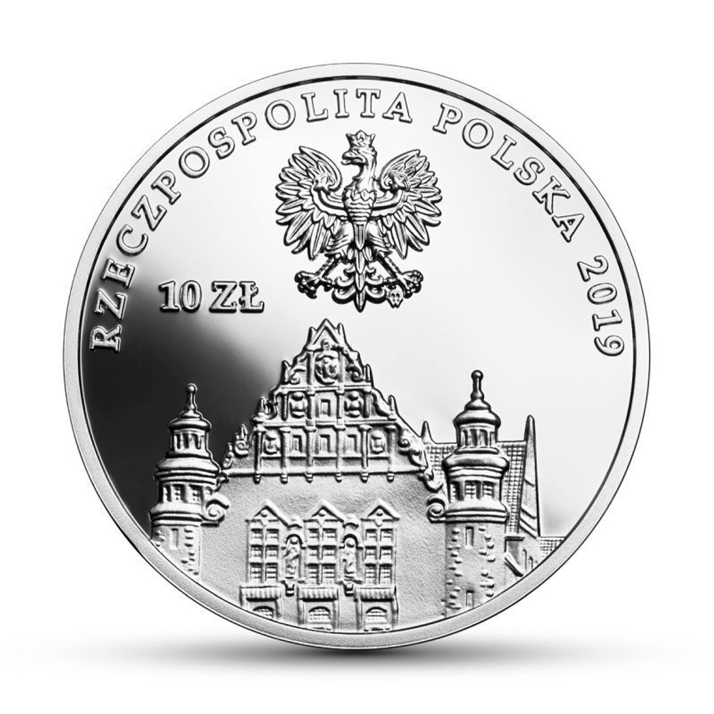 10 злотых. Университет им. Адама Мицкевича в Познани 100 лет. Польша. 2019 год. PROOF