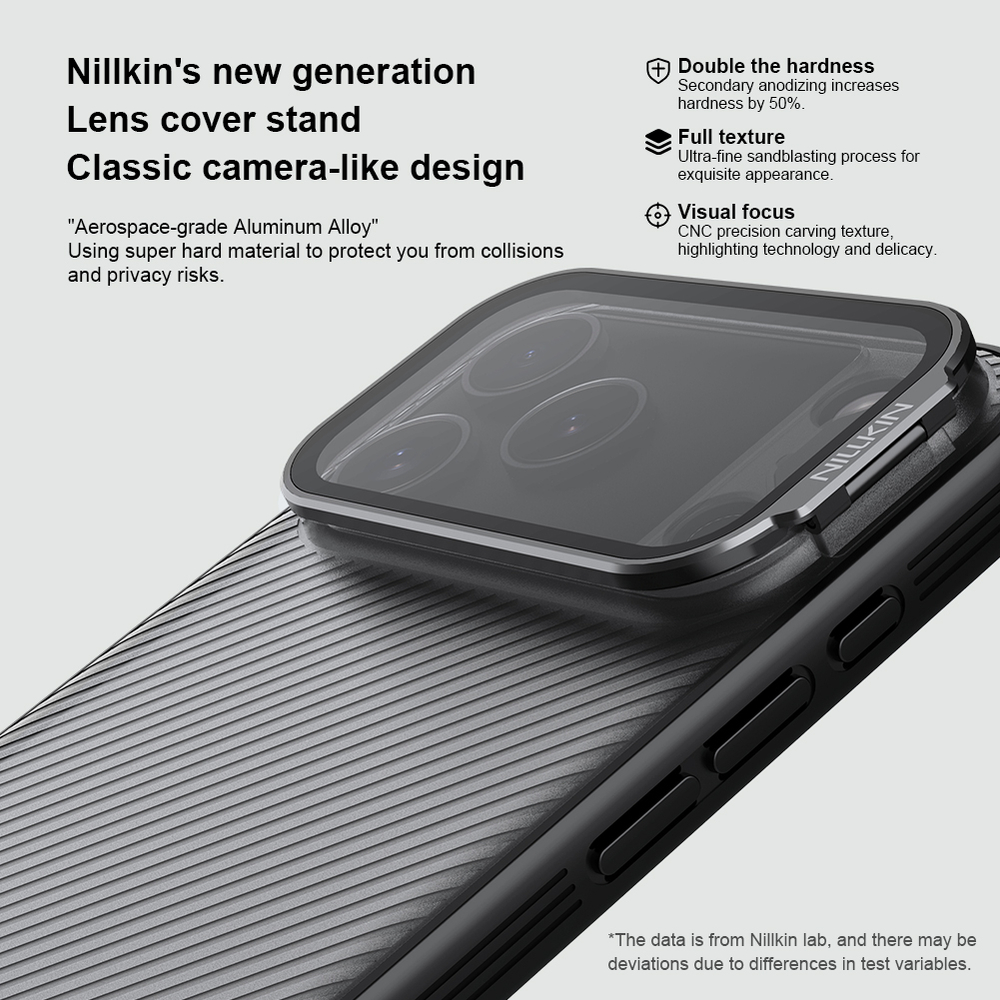 Чехол прозрачный тонированный на iPhone 17 Pro Max, серия CamShield Prop Case (версия с прозрачной крышкой объектива) от Nillkin