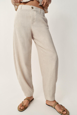 БРЮКИ BARREL ИЗ ЛЬНЯНОГО МИКСА — ZARA