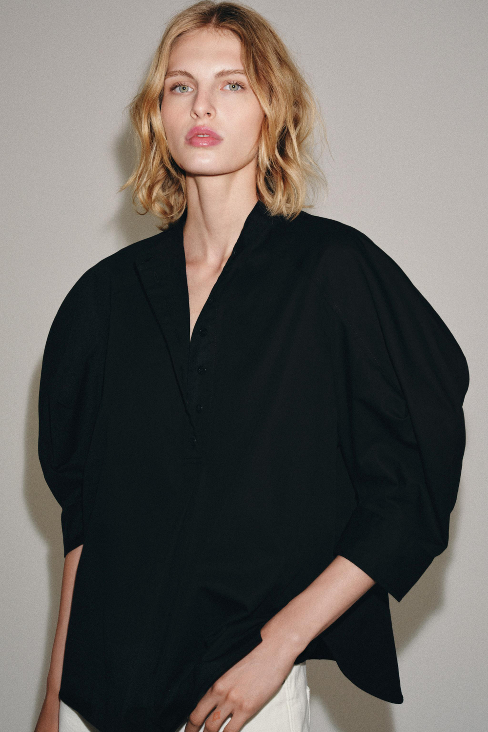 РУБАШКА С ОБЪЕМНЫМИ РУКАВАМИ — ZW COLLECTION — ZARA