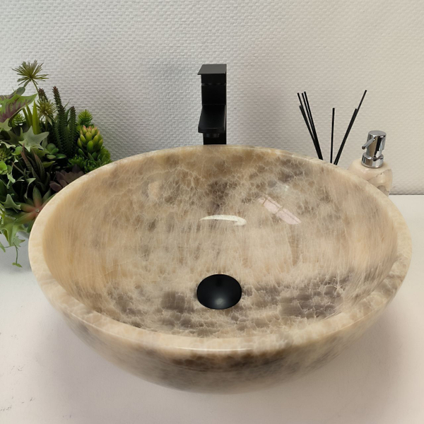 Раковина из оникса Bowl Grey BO-62910 45x45x17 из натурального камня
